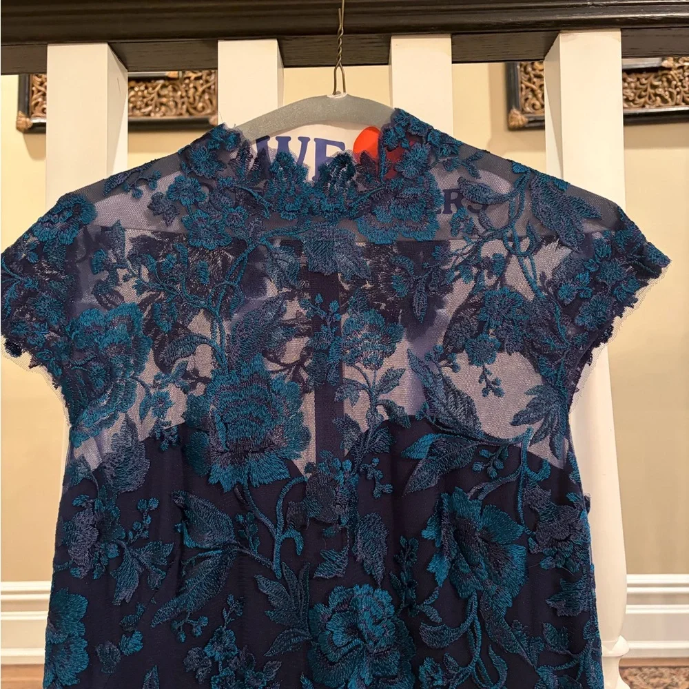 Tadashi Shoji Azure Lace Dress Never Worn With Tags - Picture 2 of 5